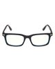 TOM FORD TOM FORD 53mm Rectangular Blue Light Blocking Glasses with Clip-On Sun Lens - 1