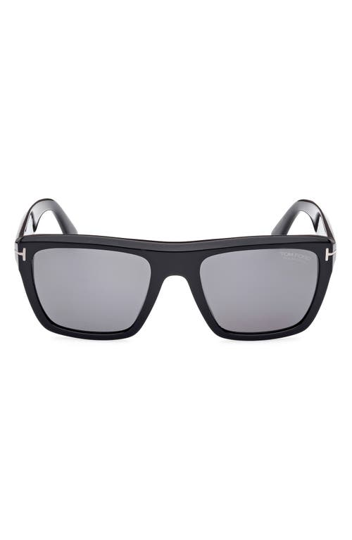 TOM FORD TOM FORD Alberto 55mm Polarized Square Sunglasses