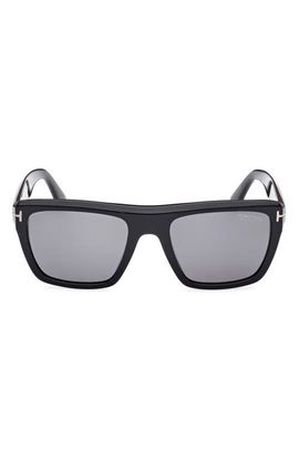 TOM FORD TOM FORD Alberto 55mm Polarized Square Sunglasses