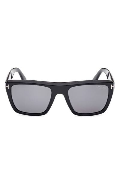 TOM FORD TOM FORD Alberto 55mm Polarized Square Sunglasses