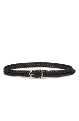 TOM FORD TOM FORD Angled Buckle Woven Leather Belt