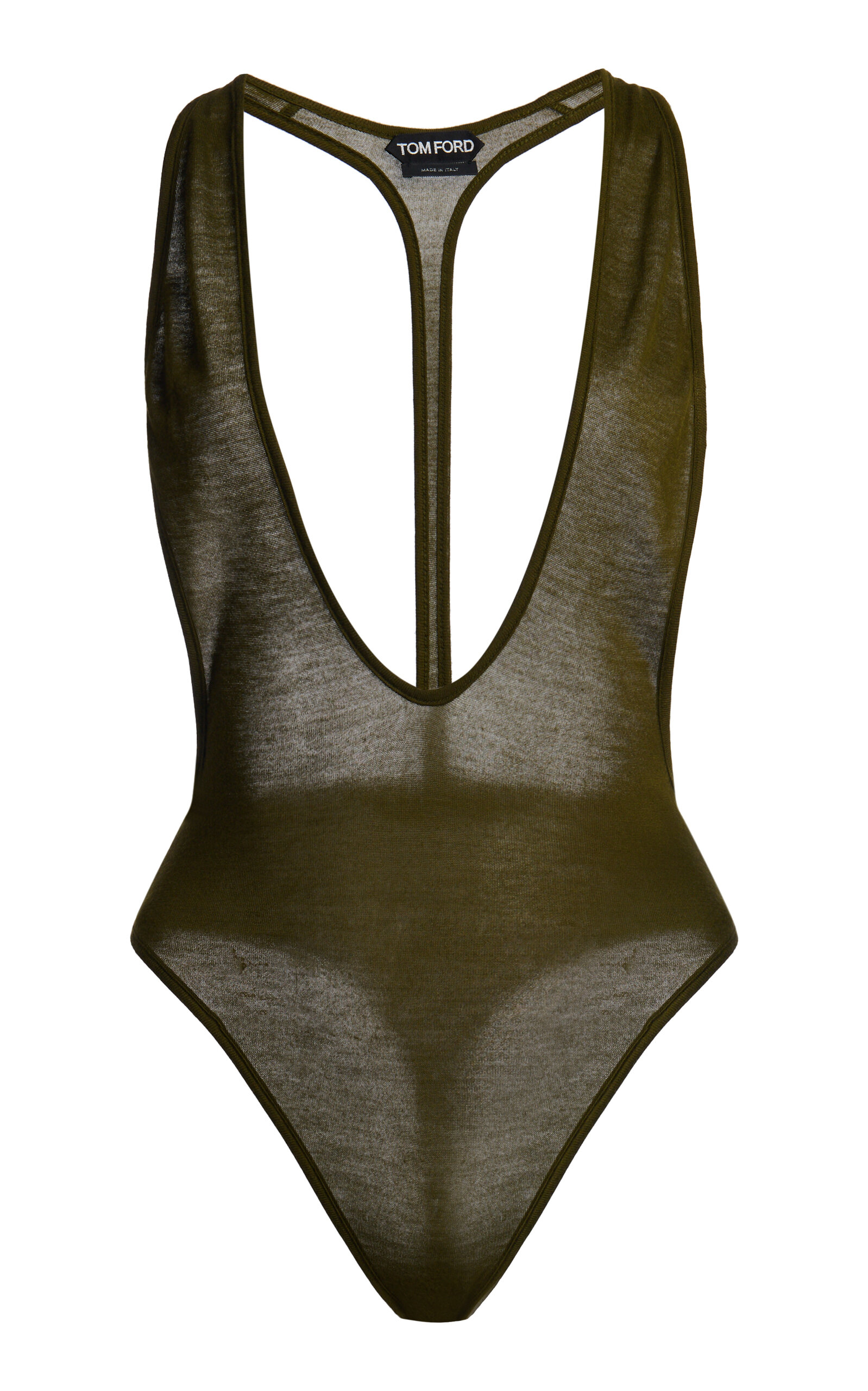 Tom Ford Tom Ford Bamboo Jersey Plunging Thong Bodysuit