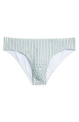 TOM FORD TOM FORD Baton Stripe Shiny Jersey Swim Briefs