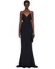 TOM FORD TOM FORD Black Crystal Chain Satin Maxi Evening Dress - 1