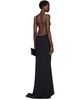 TOM FORD TOM FORD Black Crystal Chain Satin Maxi Evening Dress - 3