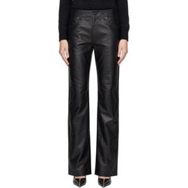 TOM FORD TOM FORD Black Five-Pocket Leather Trousers