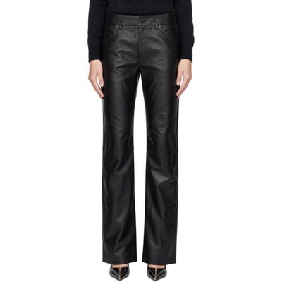 TOM FORD TOM FORD Black Five-Pocket Leather Trousers