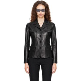 TOM FORD TOM FORD Black Four-Pocket Nappa Leather Jacket
