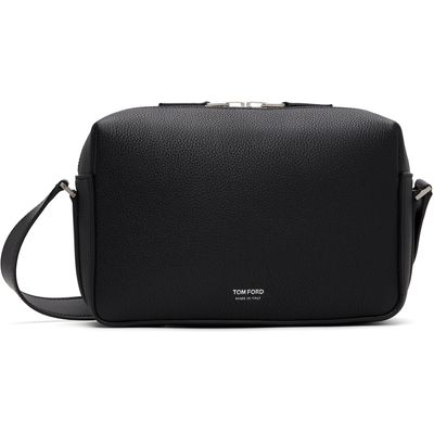 TOM FORD TOM FORD Black Grain & Soft Leather T-Line Camera Bag