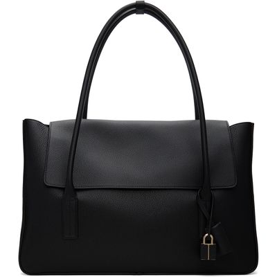 TOM FORD TOM FORD Black Grain Leather Eclipse Large Shoulder Bag