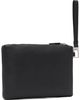 TOM FORD TOM FORD Black Grain Leather Wristlet Pouch - 3