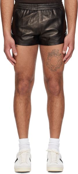 TOM FORD TOM FORD Black Light Nappa Leather Shorts