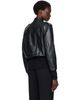 TOM FORD TOM FORD Black Natural Grain Leather Aviator Jacket - 3