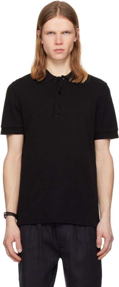 TOM FORD TOM FORD Black Piquet Polo