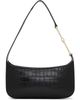 TOM FORD TOM FORD Black Print Crocodile Leather Arc Small Shoulder Bag - 1