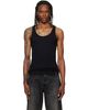 TOM FORD TOM FORD Black Ribbed Tank Top - 1