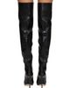 TOM FORD TOM FORD Black Shiny Stamped Crocodile Leather Vertigo Thigh High Boots - 2