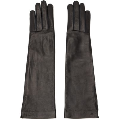 TOM FORD TOM FORD Black Soft Nappa Leather Long Gloves
