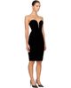 TOM FORD TOM FORD Black Strapless Velvet Cocktail Midi Dress - 2
