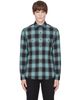 TOM FORD TOM FORD Blue Brushed Check Military Fit Shirt - 1