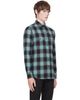 TOM FORD TOM FORD Blue Brushed Check Military Fit Shirt - 2