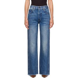 TOM FORD TOM FORD Blue Stonewashed Denim Melanie Straight Jeans