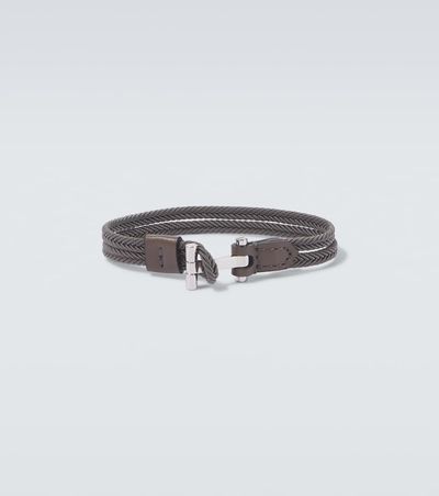 Tom Ford Tom Ford Braided leather-trimmed bracelet