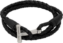 TOM FORD TOM FORD Braided Leather T Bracelet