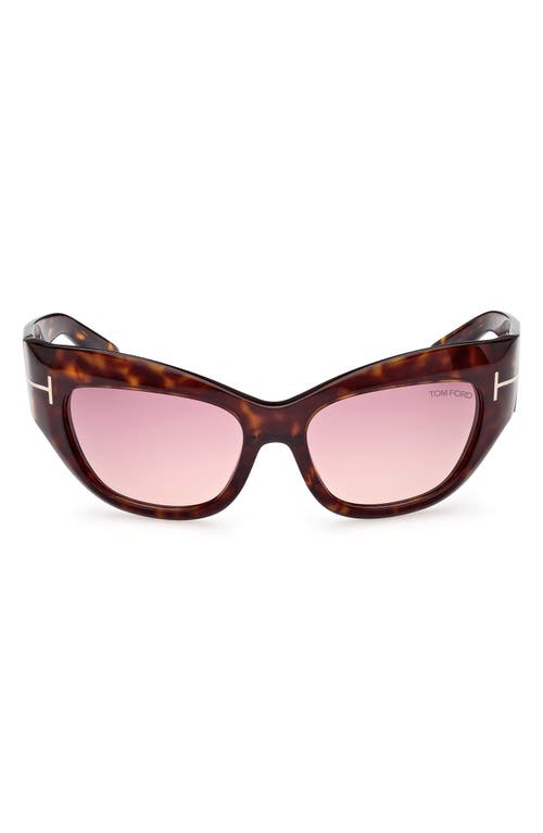 TOM FORD TOM FORD Brianna 55mm Gradient Cat Eye Sunglasses