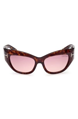 TOM FORD TOM FORD Brianna 55mm Gradient Cat Eye Sunglasses