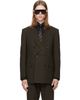 TOM FORD TOM FORD Brown Light Fresco Stripe Blazer - 1