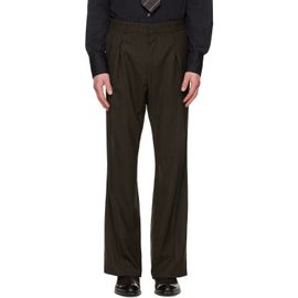 TOM FORD TOM FORD Brown Light Fresco Stripe Wide Leg Trousers