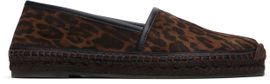 TOM FORD TOM FORD Brown Ocelot Print Suede Smooth Calf Espadrilles