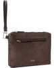 TOM FORD TOM FORD Brown Suede & Soft Leather Wristlet Pouch - 2