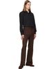 TOM FORD TOM FORD Brown Suede Double T Hardware Ripley Loafers - 5