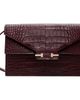 TOM FORD TOM FORD Burgundy Soft Printed Croc Mini Bag - 1