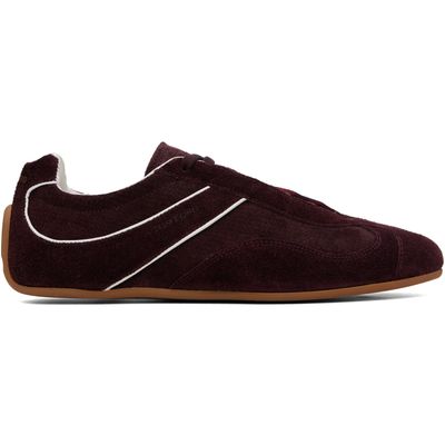 TOM FORD TOM FORD Burgundy Suede Aston Sneakers