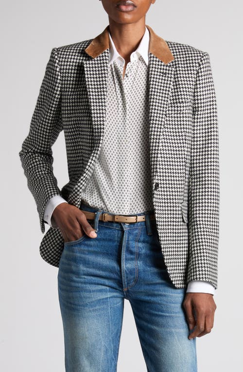 TOM FORD TOM FORD Cashmere Houndstooth Boyfriend Jacket