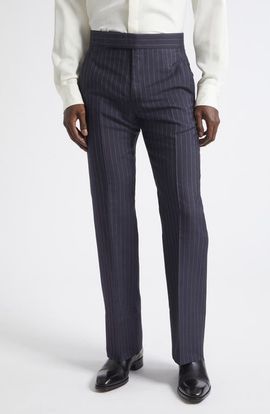 TOM FORD TOM FORD Chalk Stripe Silk Trousers