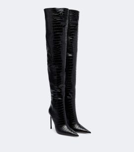 Tom Ford Tom Ford Croc-effect leather over-the-knee boots