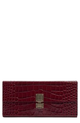 TOM FORD TOM FORD Croc Embossed Patent Leather East/West Box Clutch