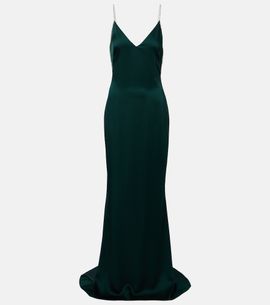 Tom Ford Tom Ford Crystal-embellished satin slip dress