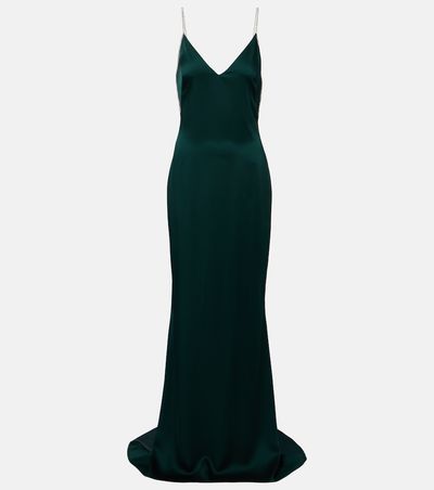 Tom Ford Tom Ford Crystal-embellished satin slip dress