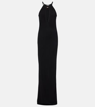 Tom Ford Tom Ford Cutout halterneck crêpe jersey gown