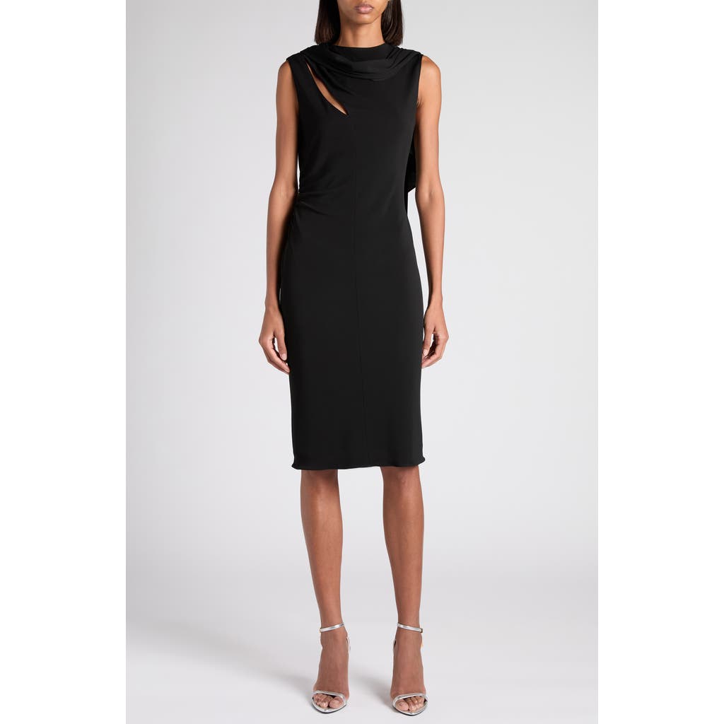 TOM FORD TOM FORD Cutout Shoulder Crepe Jersey Cocktail Dress