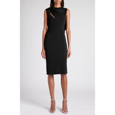 TOM FORD TOM FORD Cutout Shoulder Crepe Jersey Cocktail Dress