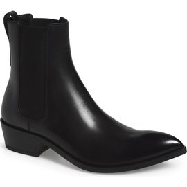 TOM FORD TOM FORD Dagger Burnished Leather Pointed Toe Chelsea Boot