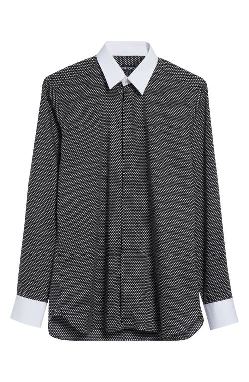 TOM FORD TOM FORD Diamond Print Classic Fit Button-Up Shirt