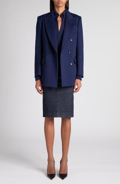 TOM FORD TOM FORD Double Breasted Wool & Cashmere Blazer