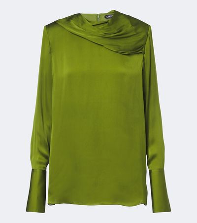 Tom Ford Tom Ford Draped silk satin top